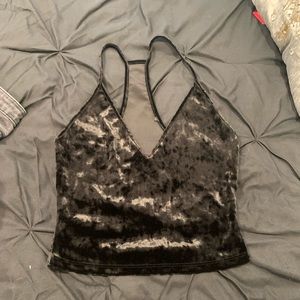 Black velvet halter